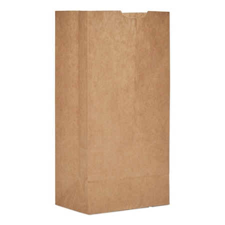 General Paper Bags, 50 lbs Cap., No 4, 5"w x 3.13"d x 9.75"h, Kraft, PK500 30904
